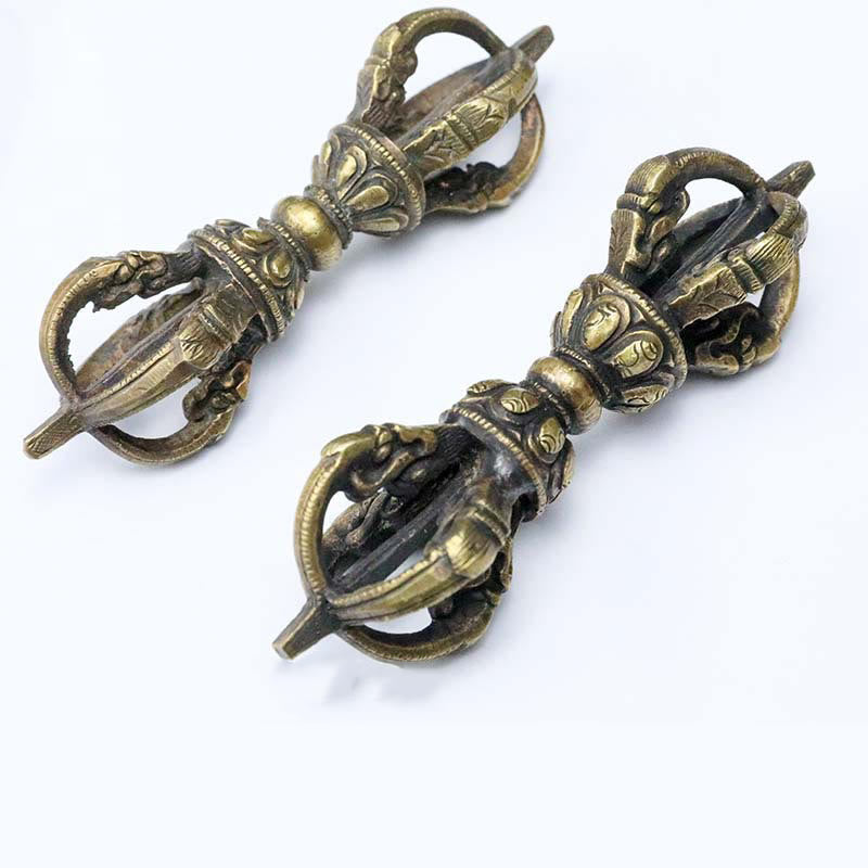 Vajra Dorje en cuivre fait à la main au Népal, décoration de force de méditation