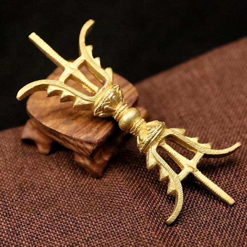 Vajra Dorje en cuivre fait à la main au Népal, décoration de force de méditation