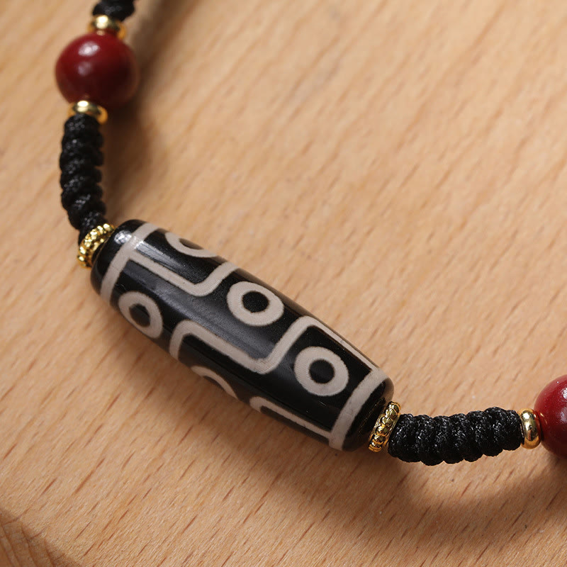 Bracelet de protection spirituelle en perles Dzi à neuf yeux