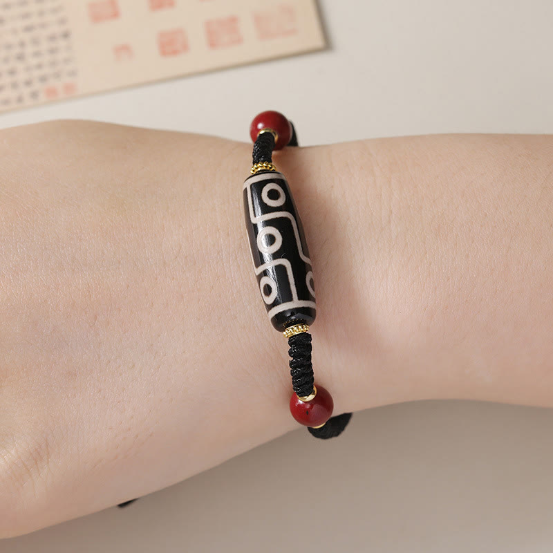Bracelet de protection spirituelle en perles Dzi à neuf yeux