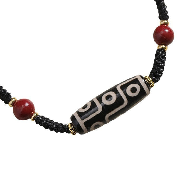 Bracelet de protection spirituelle en perles Dzi à neuf yeux