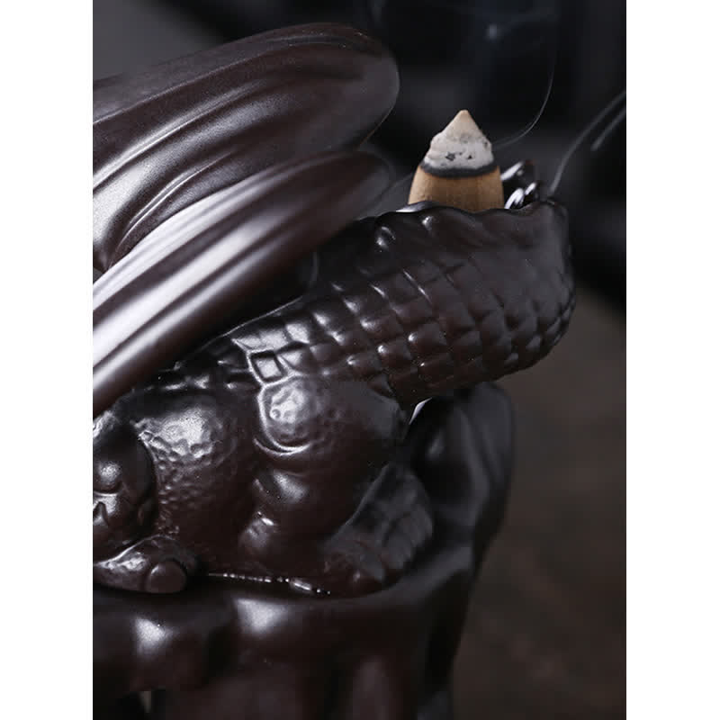 Brûle-encens à refoulement en céramique Dragon nordique | Méditation