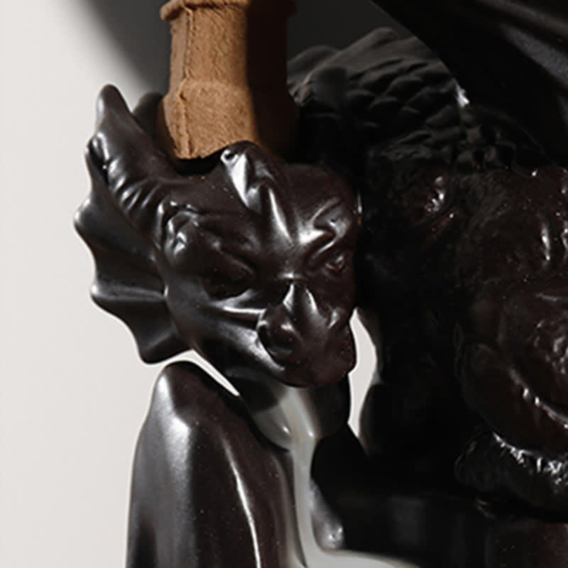 Brûle-encens à refoulement en céramique Dragon nordique | Méditation