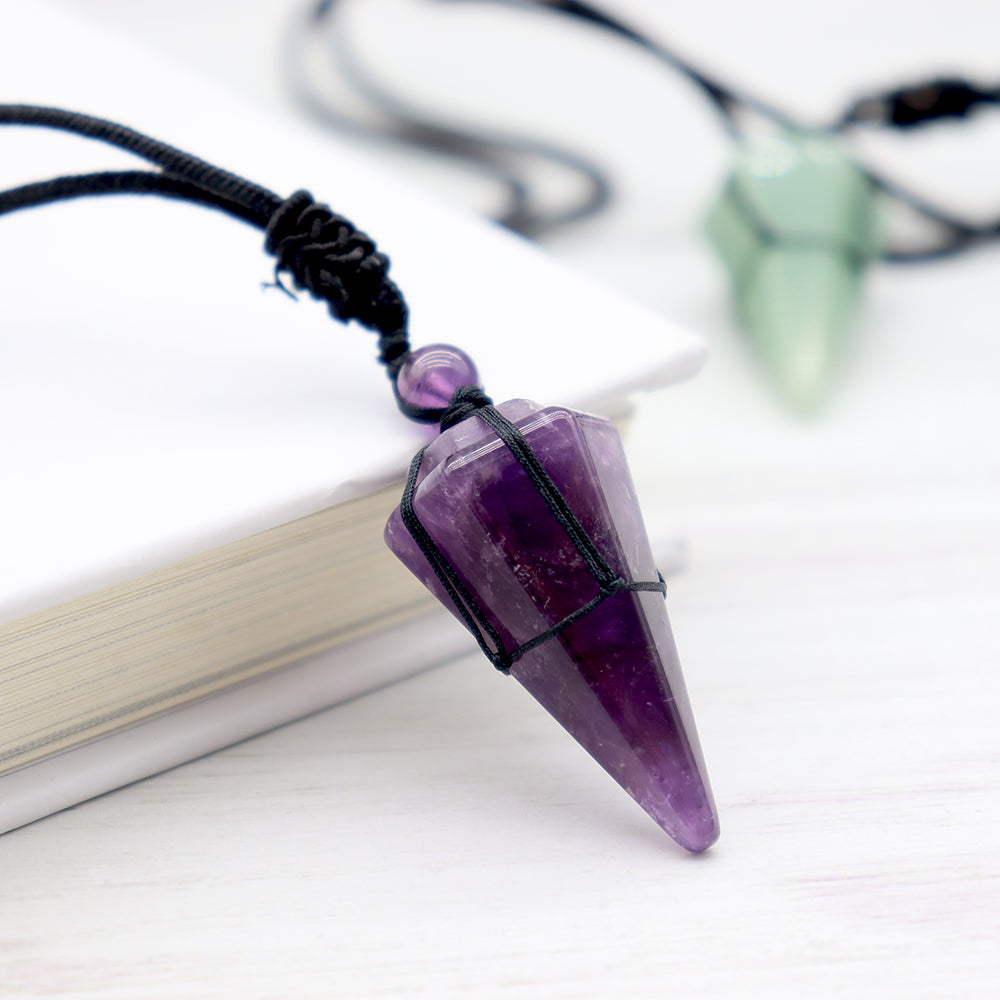 Obsidian Arrowhead Crystal Necklace 1.5 Inch Healing Stone
