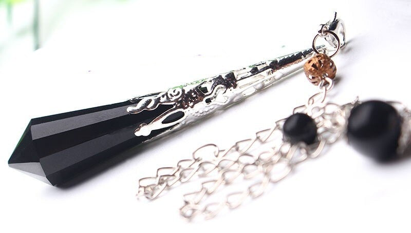 Pendule de protection en cristal d'obsidienne