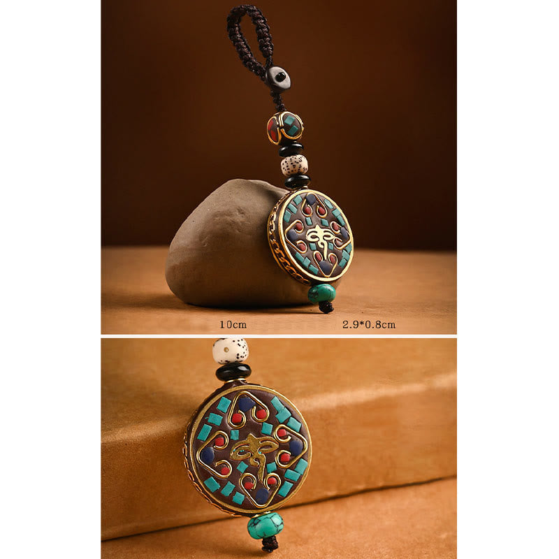 Om Mani Padme Hum Bodhi Seed Peace Porte-clés Charm
