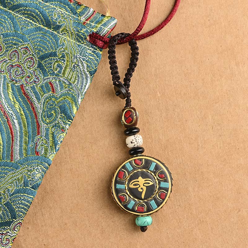 Om Mani Padme Hum Bodhi Seed Peace Porte-clés Charm