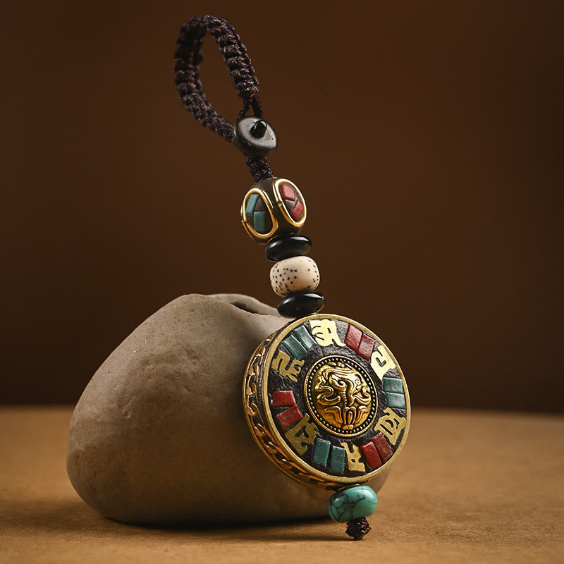 Om Mani Padme Hum Bodhi Seed Peace Porte-clés Charm