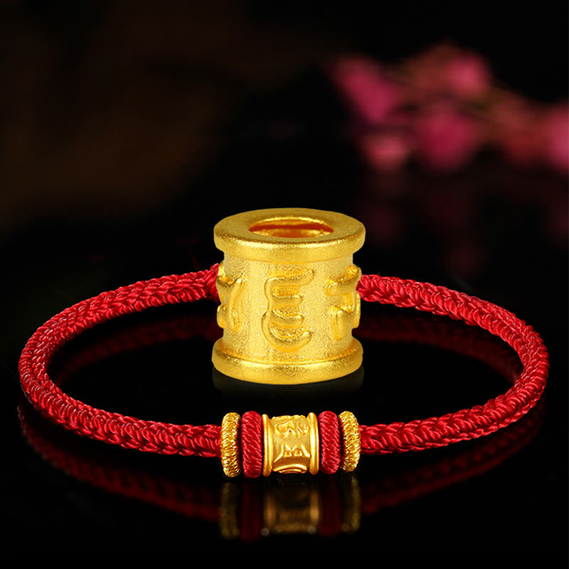 Bracelet Om Mani Padme Hum | Cordon de protection en or et argent 999