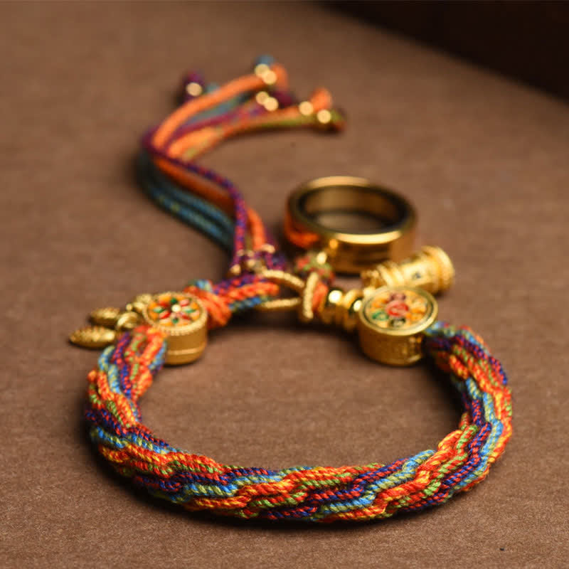 Bracelet Om Mani Padme Hum | Protection spirituelle en fil rouge 10 mm