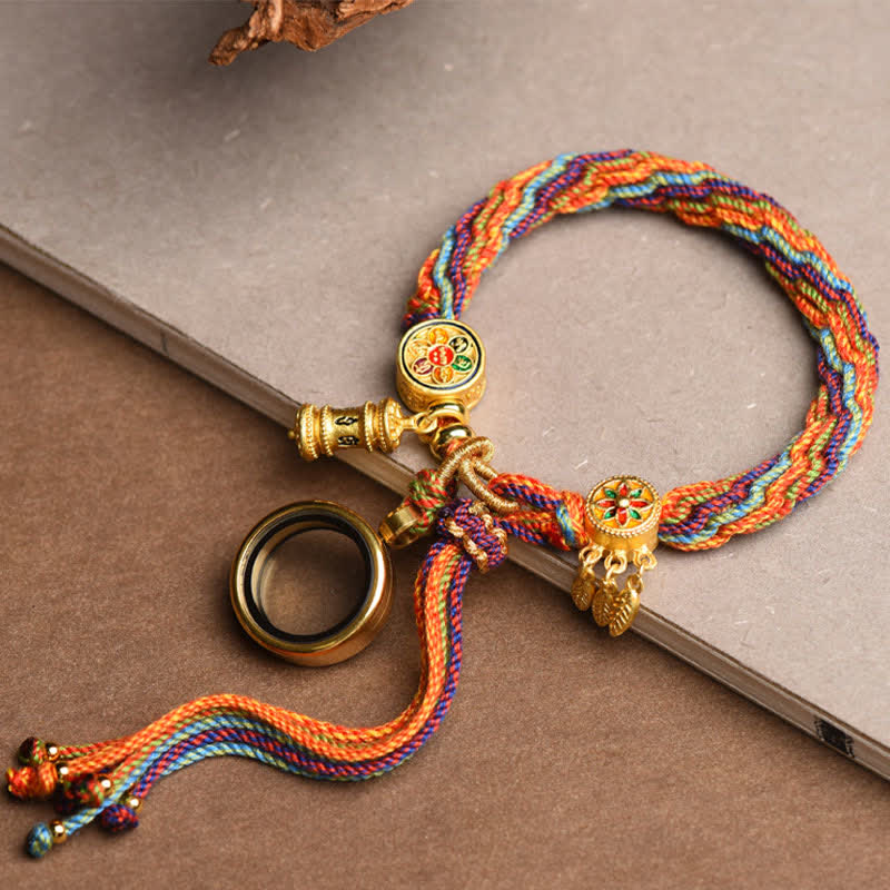Bracelet Om Mani Padme Hum | Protection spirituelle en fil rouge 10 mm