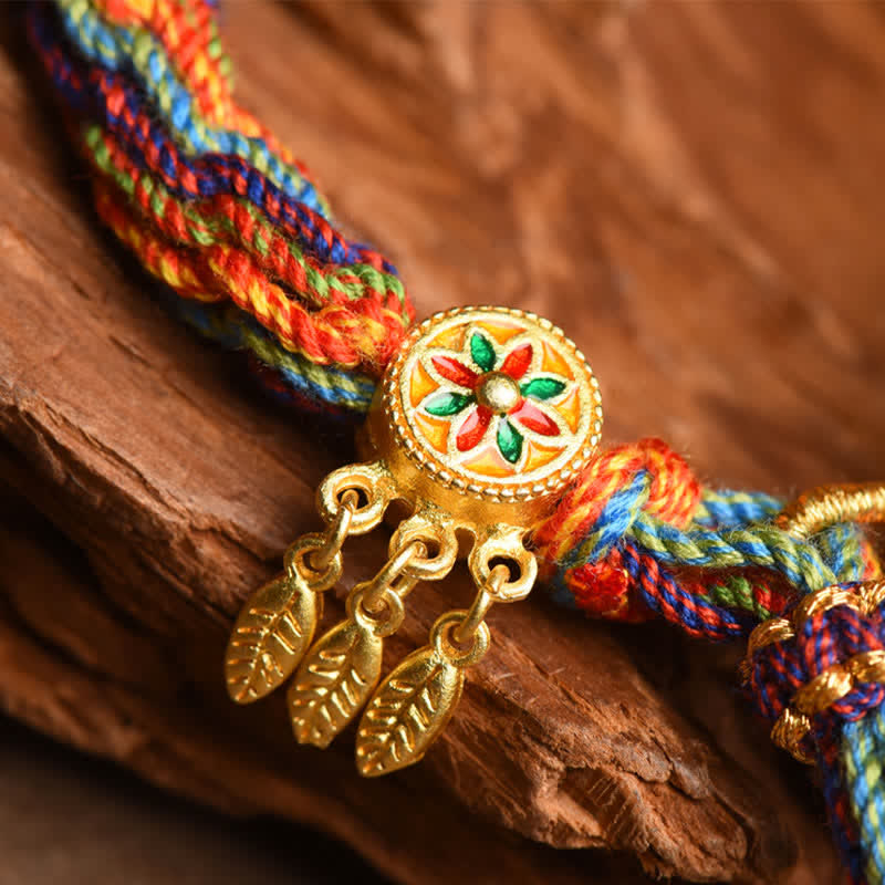 Bracelet Om Mani Padme Hum | Protection spirituelle en fil rouge 10 mm