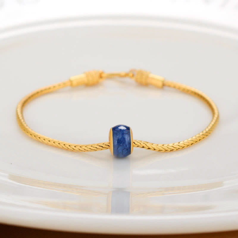 Bracelet de paix en cuivre et or 18 carats Om Mani Padme Hum