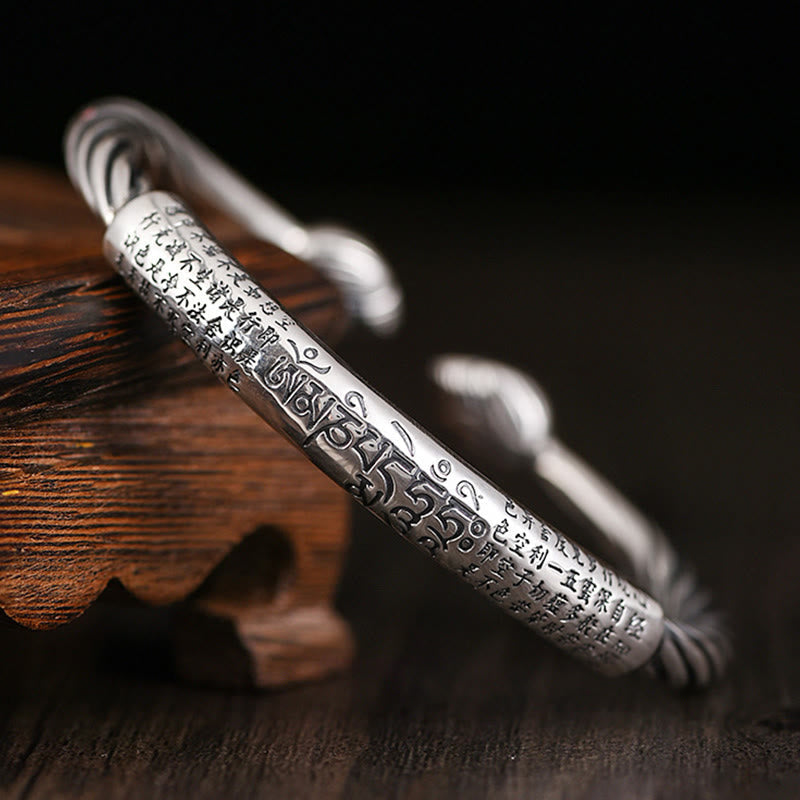 Bracelet manchette ajustable en cuivre Om Mani Padme Hum Pureté