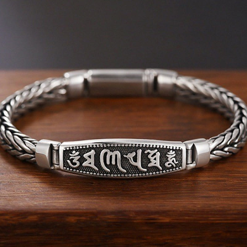 Bracelet en Cuivre Om Mani Padme Hum 18cm - Mantra Tibétain