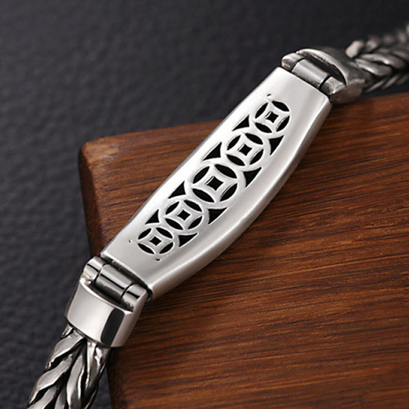 Bracelet en Cuivre Om Mani Padme Hum 18cm - Mantra Tibétain