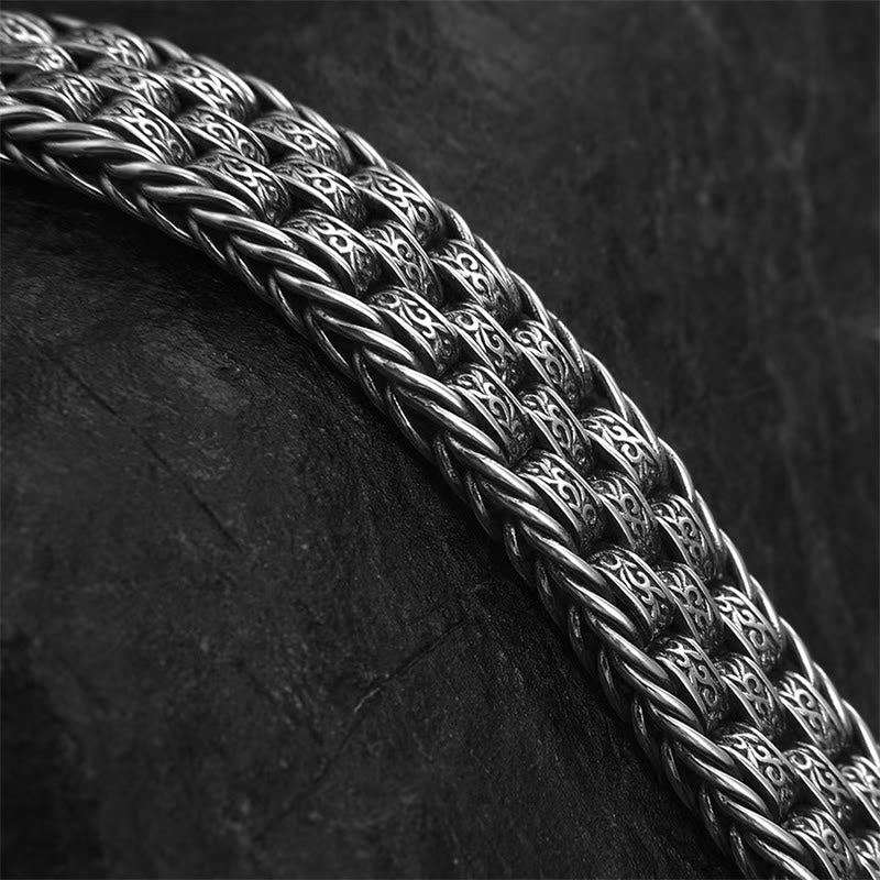 Bracelet en cuivre Om Mani Padme Hum | Chaîne tibétaine de la paix 20 cm