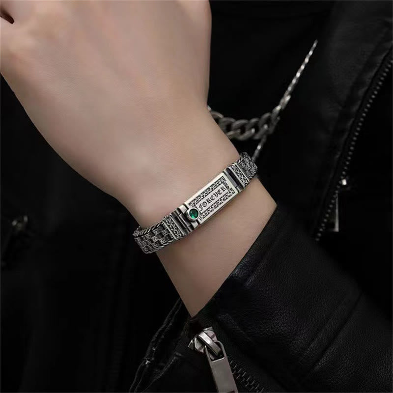 Bracelet en cuivre Om Mani Padme Hum | Chaîne tibétaine de la paix 20 cm