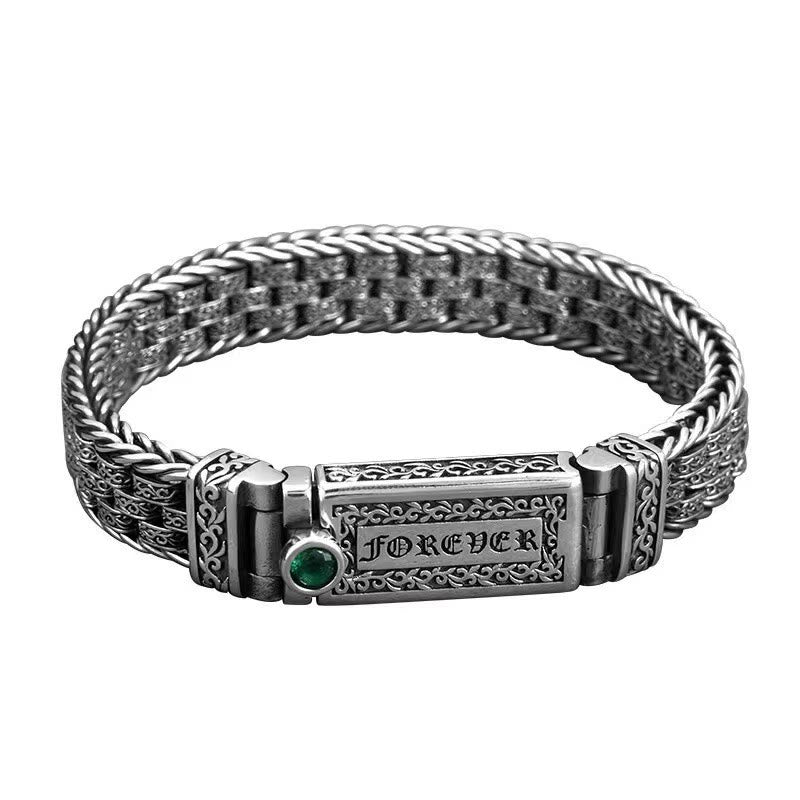Bracelet en cuivre Om Mani Padme Hum | Chaîne tibétaine de la paix 20 cm