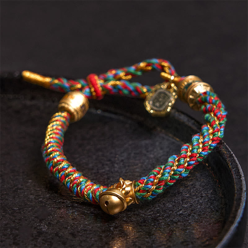 Bracelet amulette Zakiram en cuivre Om Mani Padme Hum 14-16 cm