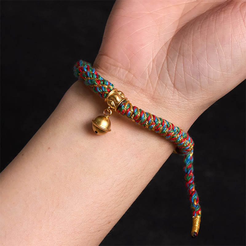 Bracelet amulette Zakiram en cuivre Om Mani Padme Hum 14-16 cm