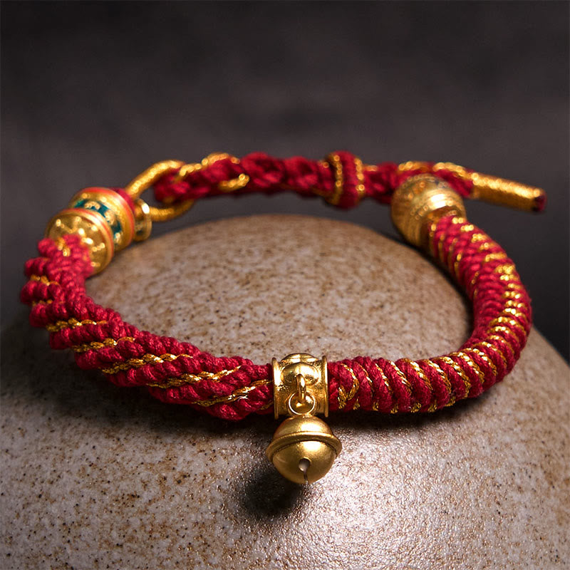 Bracelet amulette Zakiram en cuivre Om Mani Padme Hum 14-16 cm