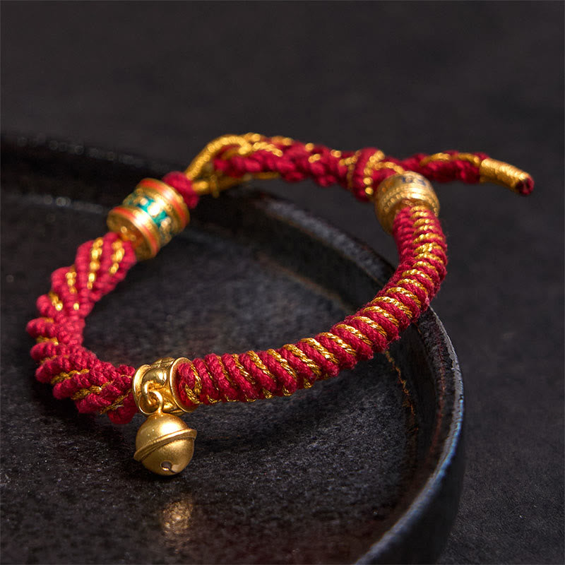 Bracelet amulette Zakiram en cuivre Om Mani Padme Hum 14-16 cm