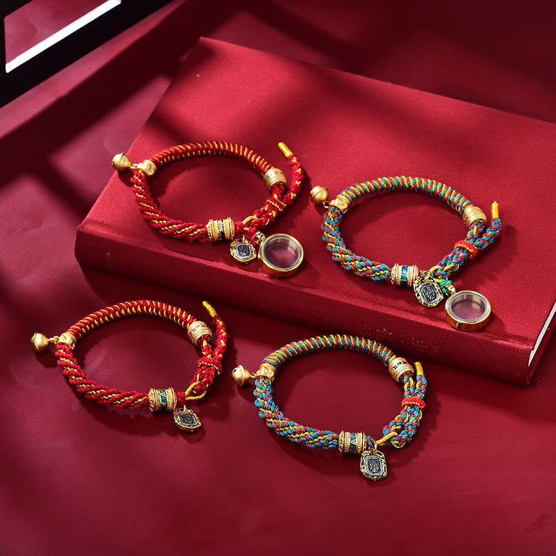 Bracelet amulette Zakiram en cuivre Om Mani Padme Hum 14-16 cm