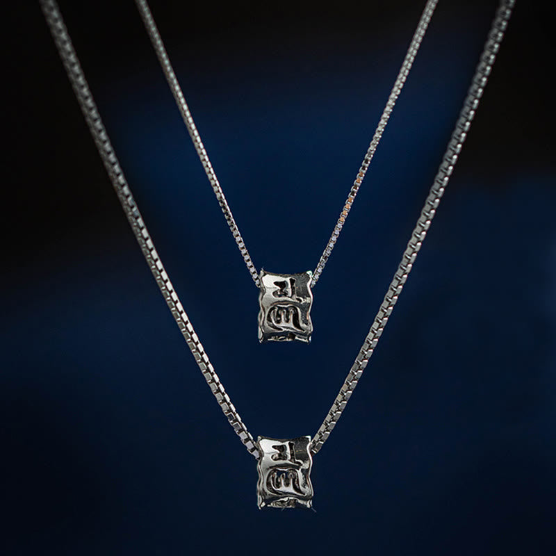 Collier Om Mani Padme Hum | Pendentif en argent sterling 925