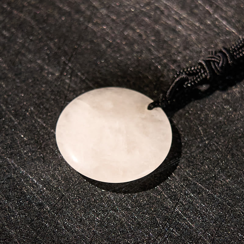 Collier Om Mani Padme Hum | Pendentif Force en obsidienne noire