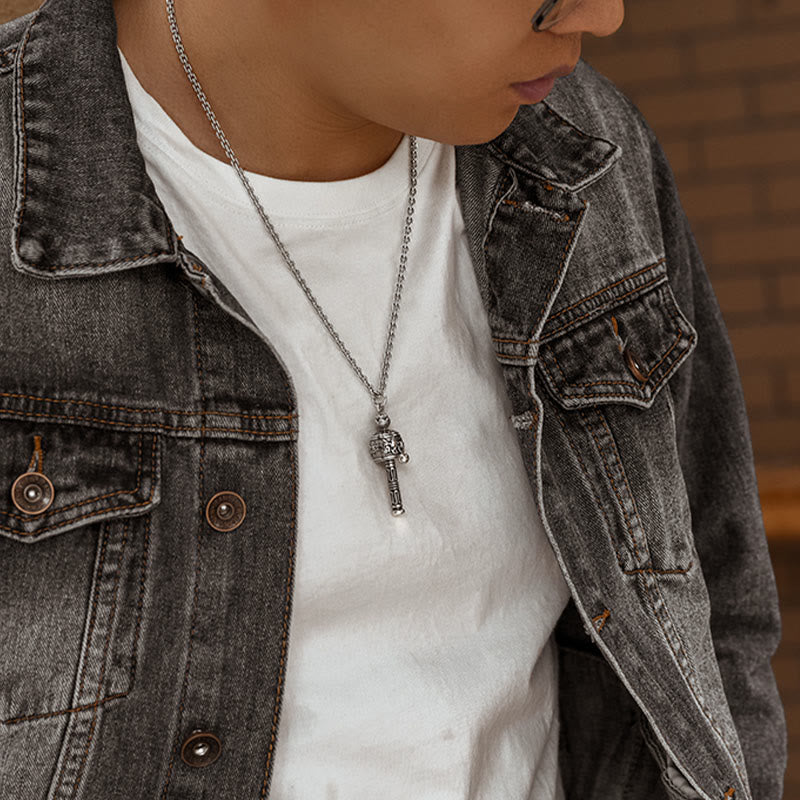 Collier Om Mani Padme Hum | Pendentif roue de prière tibétaine