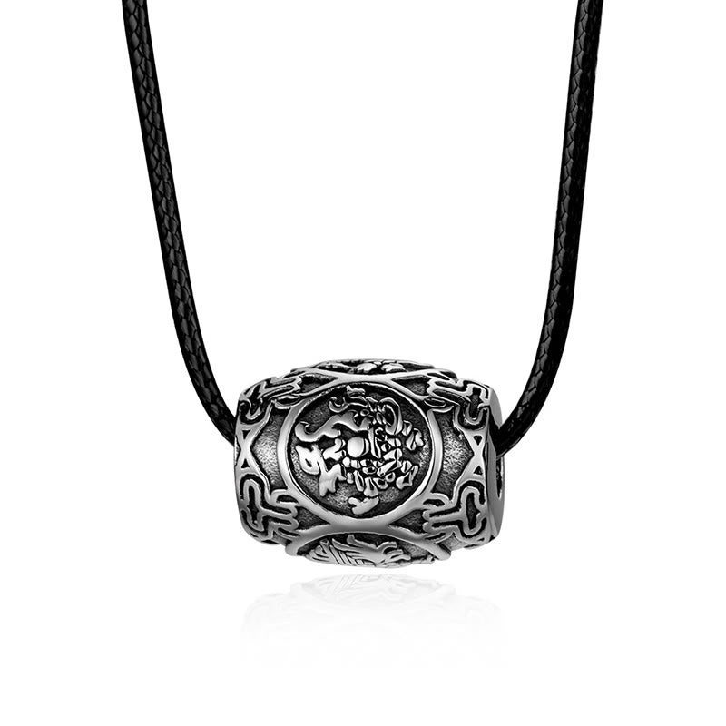 Collier Om Mani Padme Hum | Pendentif Sagesse en acier titane