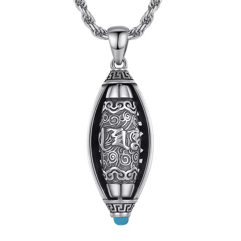 Collier de protection rotatif Om Mani Padme Hum en cuivre