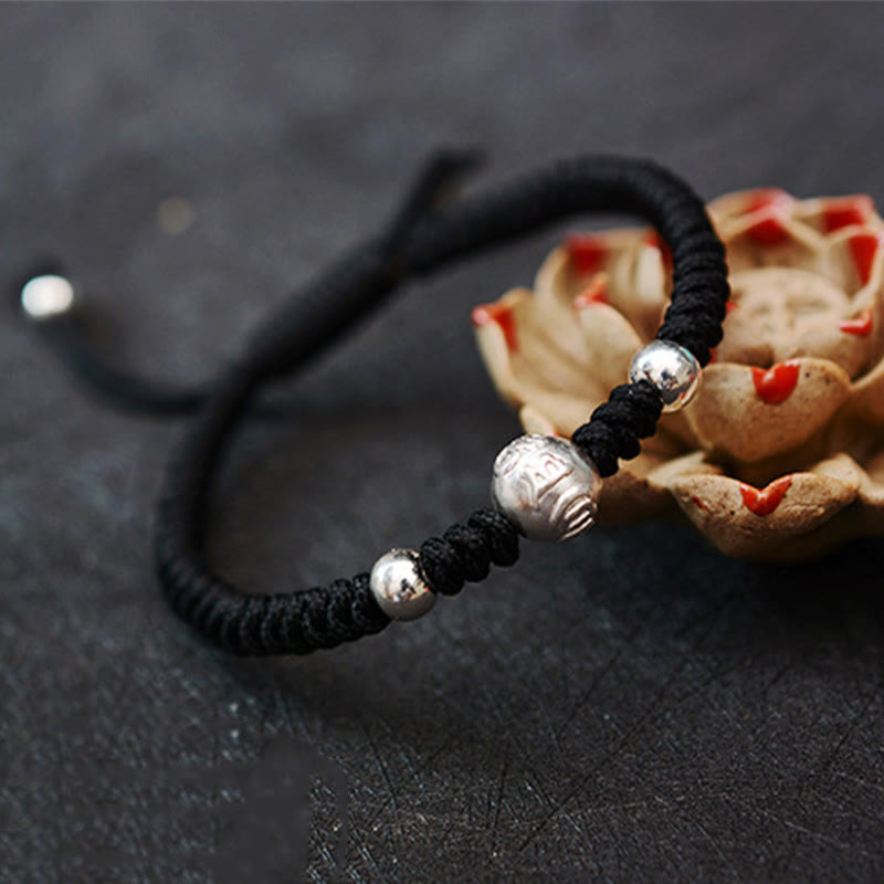 Bracelet couple Om Mani Padme Hum en argent | Protection et chance