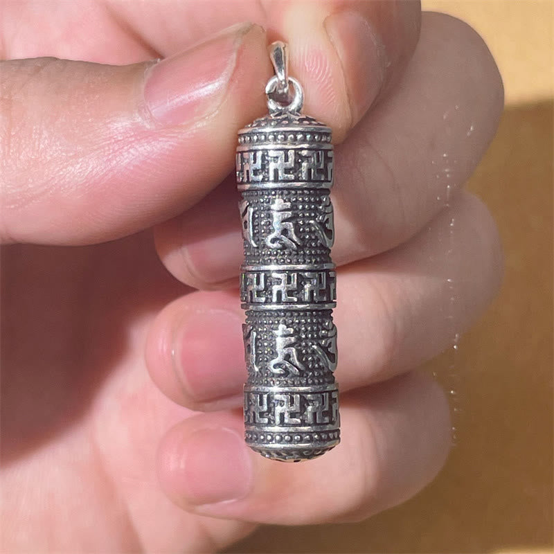 Collier de sagesse à chaîne torsadée Om Mani Padme Hum Swastika