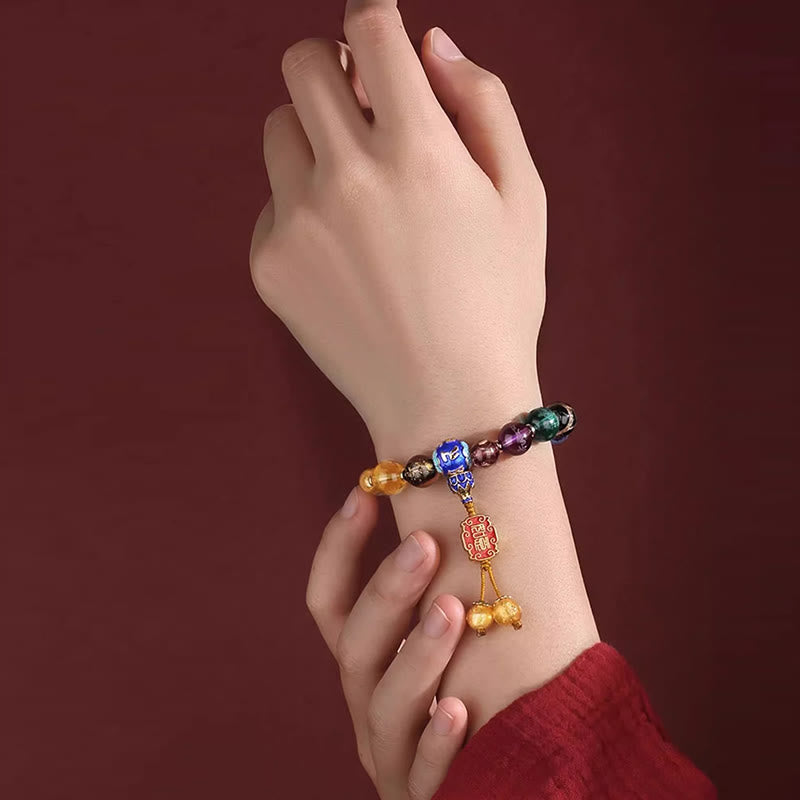 Mala tibétain Om Mani Padme Hum | 18 perles de verre Liuli en frêne d'encens