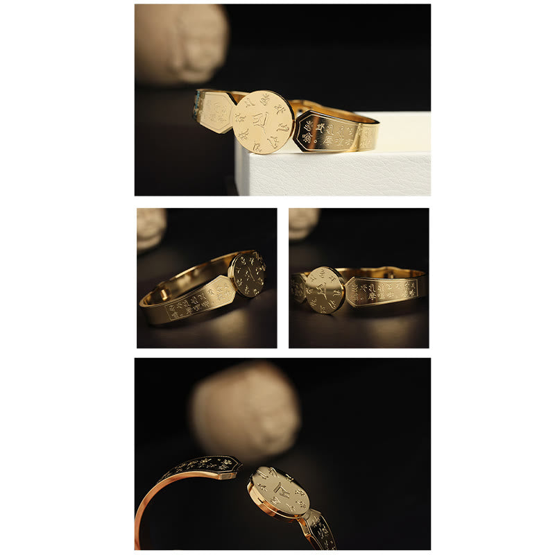 Bracelet Harmonie en acier titane Om Mani Padme Hum | 60 mm