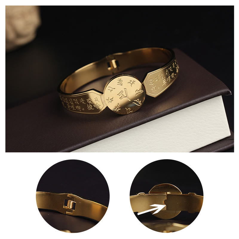 Bracelet Harmonie en acier titane Om Mani Padme Hum | 60 mm