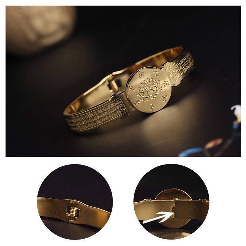 Bracelet Harmonie en acier titane Om Mani Padme Hum | 60 mm