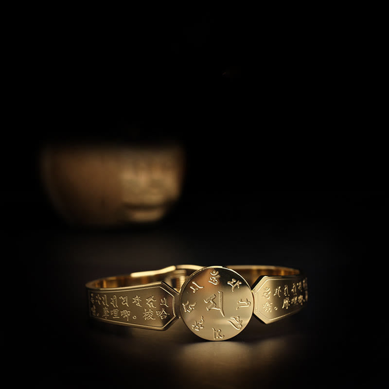 Bracelet Harmonie en acier titane Om Mani Padme Hum | 60 mm