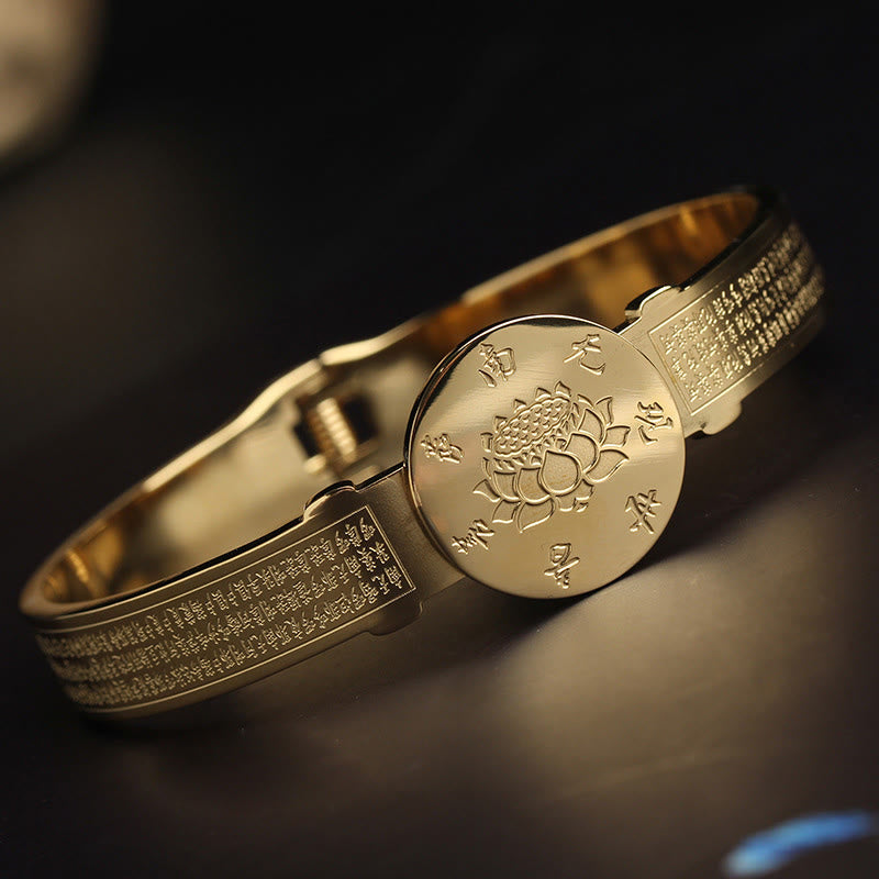 Bracelet Harmonie en acier titane Om Mani Padme Hum | 60 mm