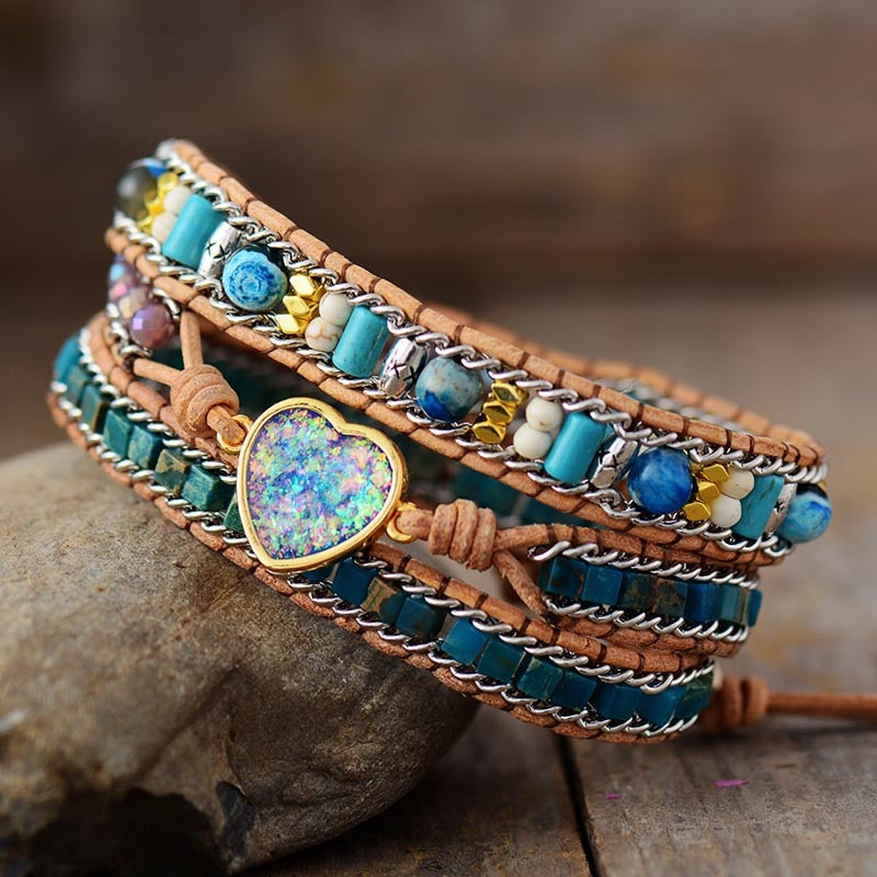 Bracelet en jaspe opale : stimulez la créativité et l'amour