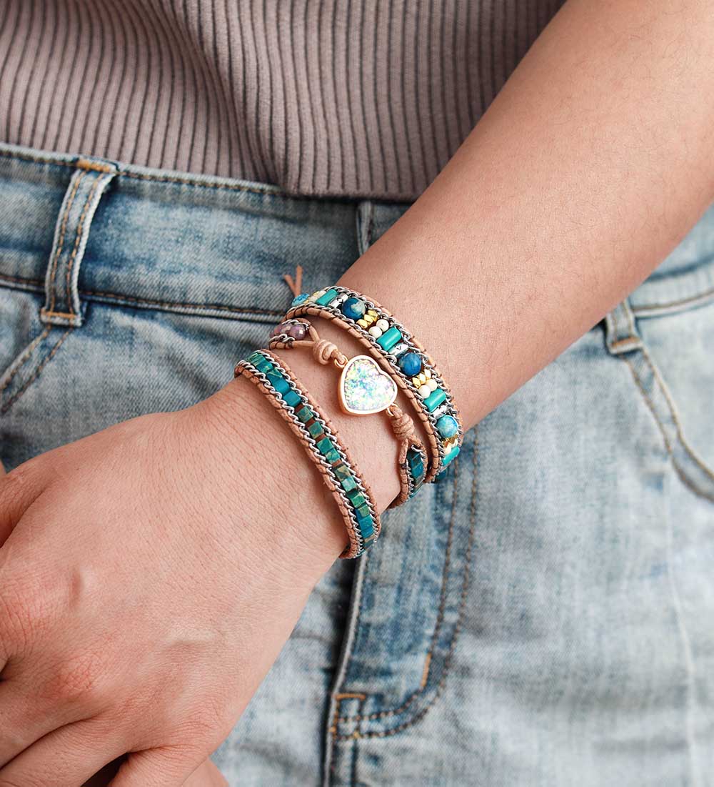 Bracelet en jaspe opale : stimulez la créativité et l'amour