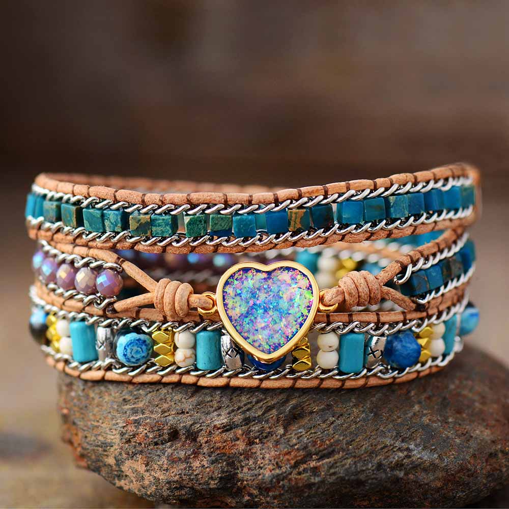 Bracelet en jaspe opale : stimulez la créativité et l'amour