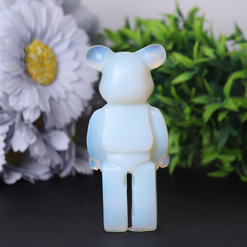 Opalite 3.2" Crystal Bear Carving Figurine