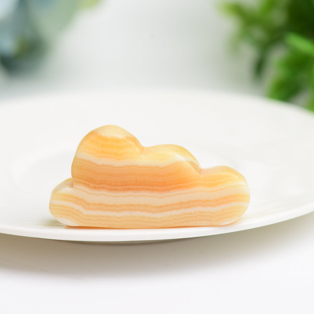 Orange Calcite Cloud Crystal Figurine 1.4-2.5 Inch