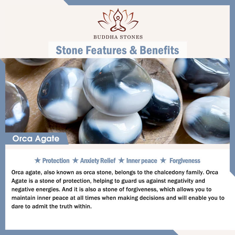 Bracelet anti-anxiété en agate orque
