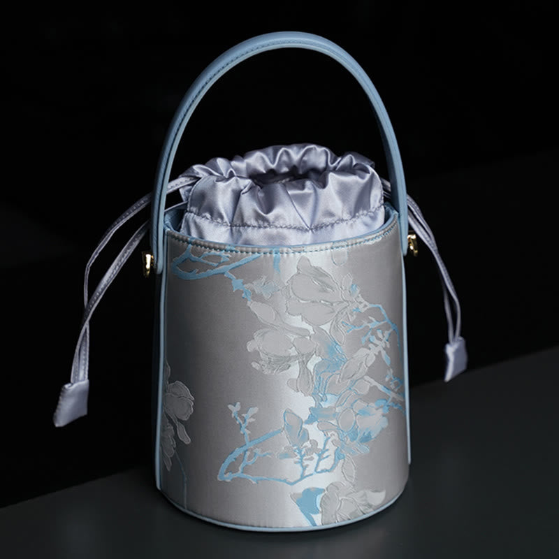 Sac bandoulière brodé Panda Bambou Pie 16x16x18cm