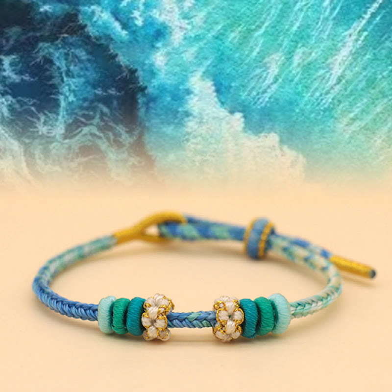 Bracelet à huit fils rouges Peace Knot pour la chance et l'harmonie