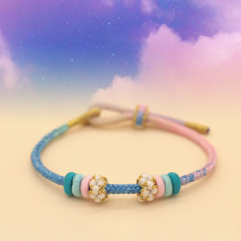 Bracelet à huit fils rouges Peace Knot pour la chance et l'harmonie